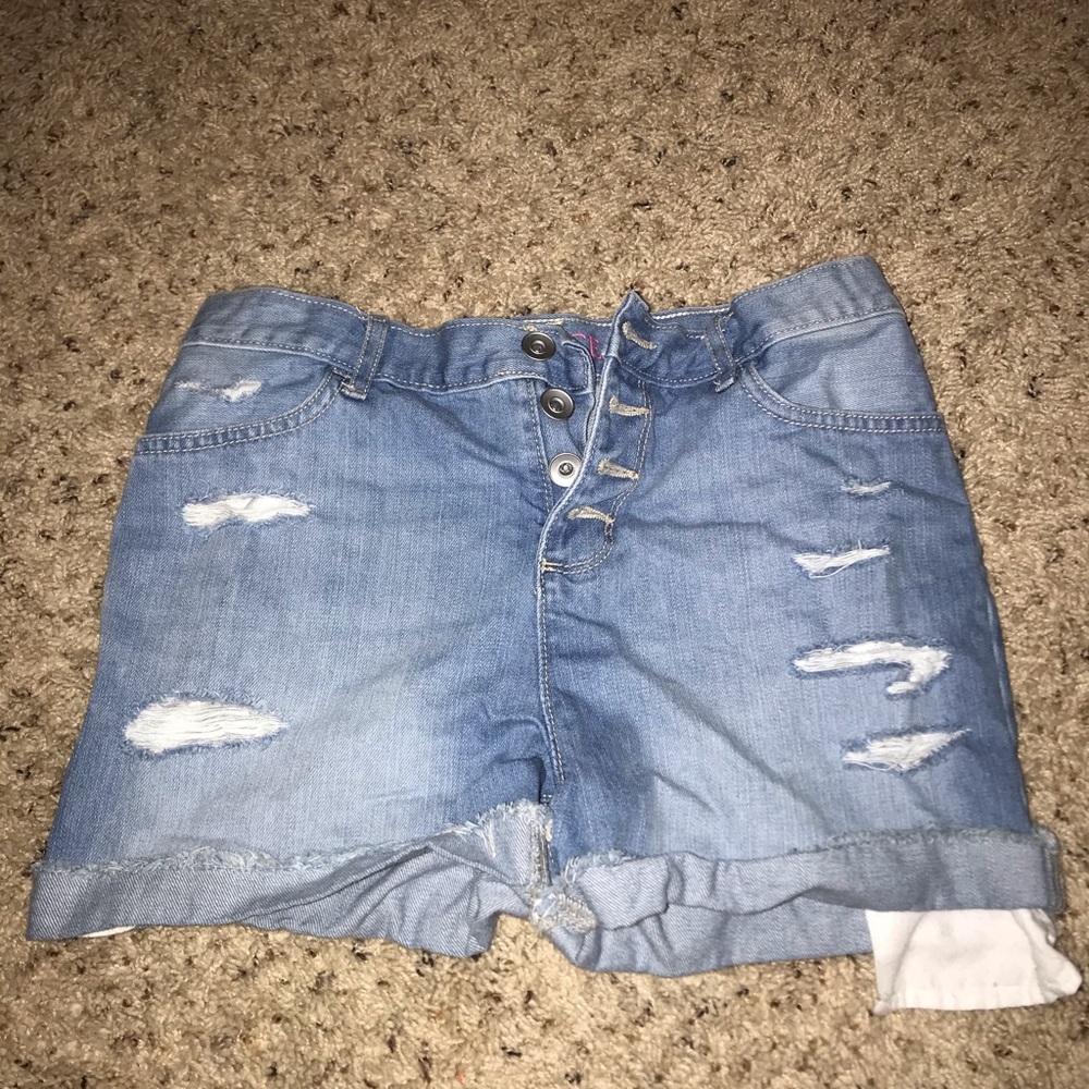 Ripped jean shorts, size 12, EUC